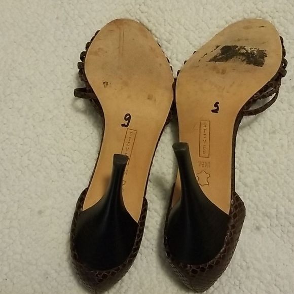Steve Madden Sahana brown snakeskin D'orsay heels - Picture 3 of 6